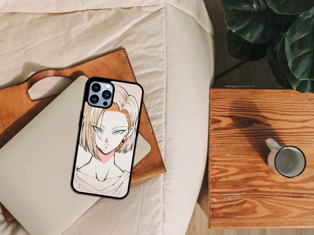 Blonde Cyber Warrior Anime Phone Case