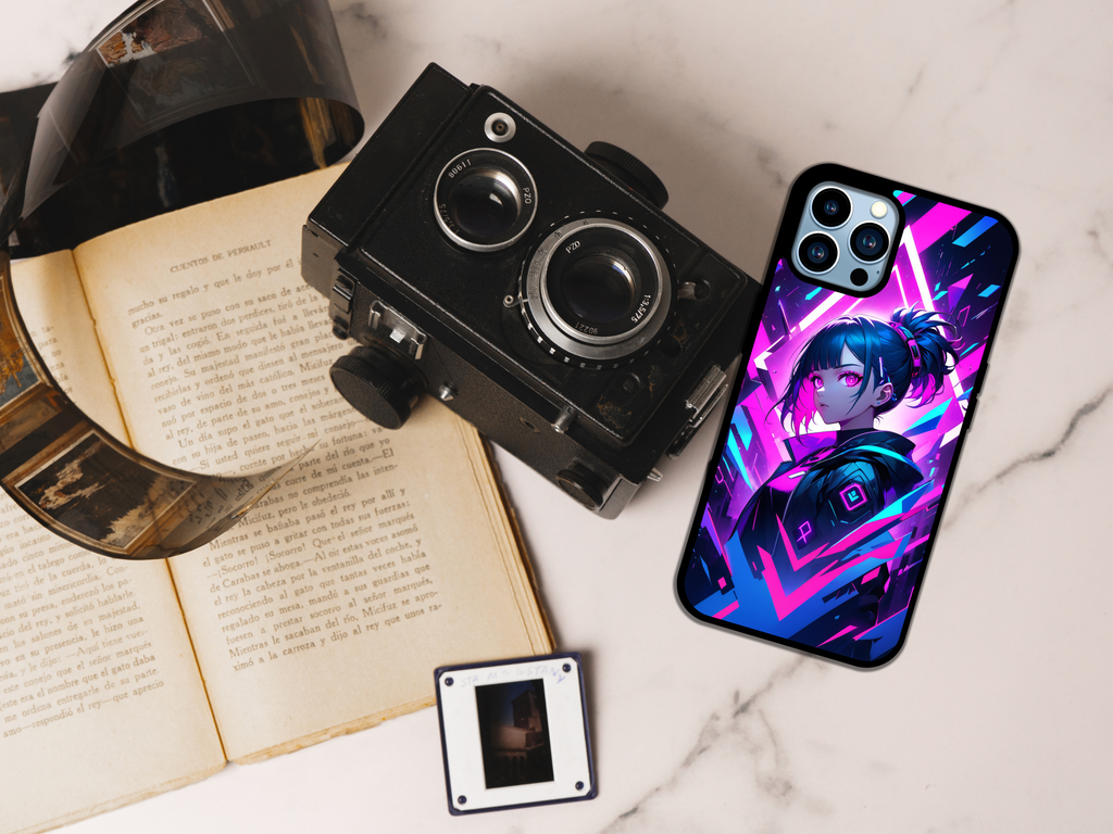 Neon Rebel - Cyberpunk Anime Vibes Phone Case